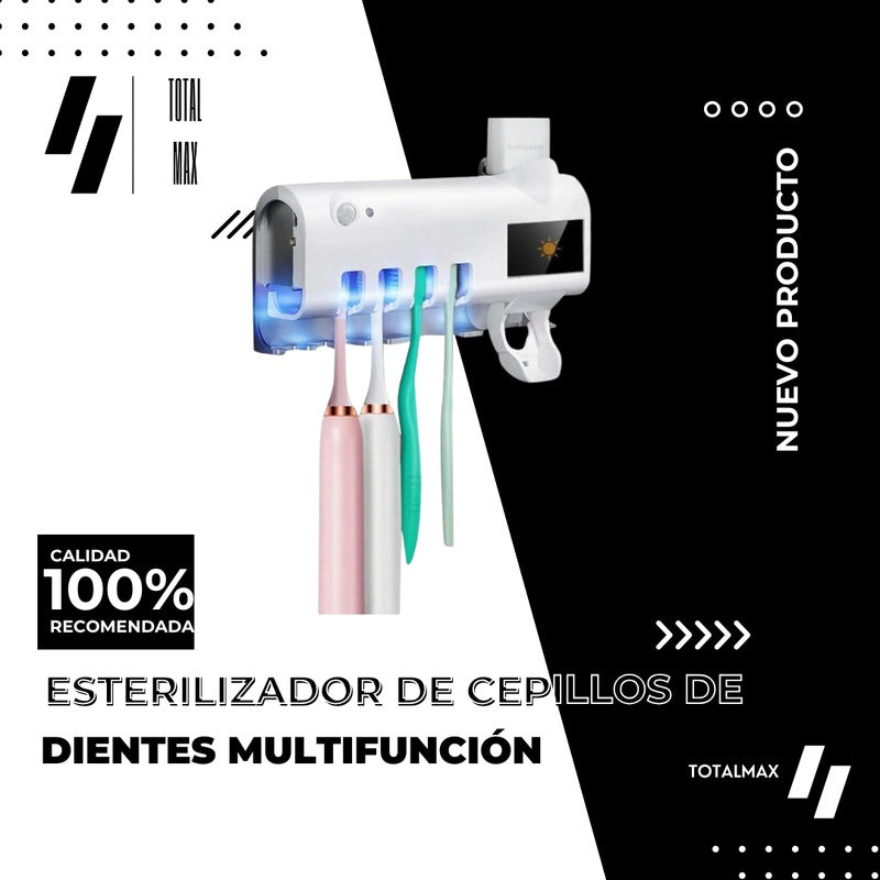 Esterilizador de Cepillos con Luz UV + Dispensador Automático de Pasta