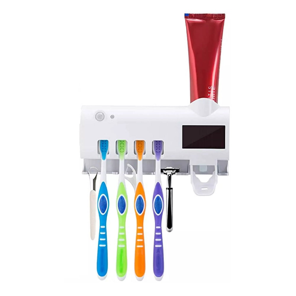Esterilizador de Cepillos con Luz UV + Dispensador Automático de Pasta